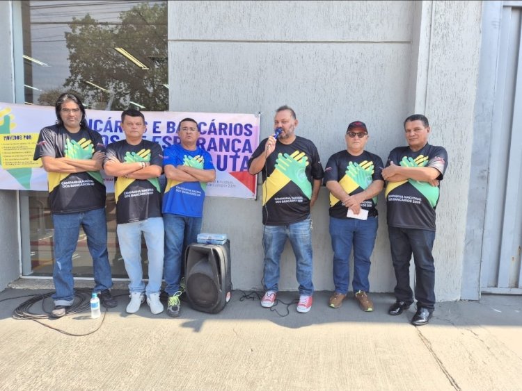 Bancários fecham agências em Rondonópolis e participam da paralisação nacional de 24 horas