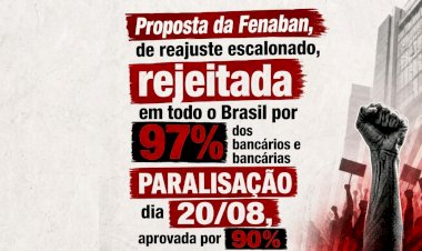 Proposta da Fenaban é rejeitada por 97% dos bancários e bancárias