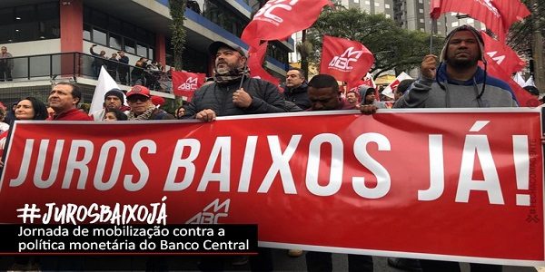 Trabalhadores protestam contra juros altos em todo o Brasil